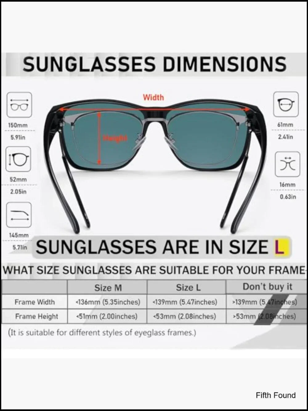 Polarized Fit Over Sunglasses UV400 Oversized Square Unisex